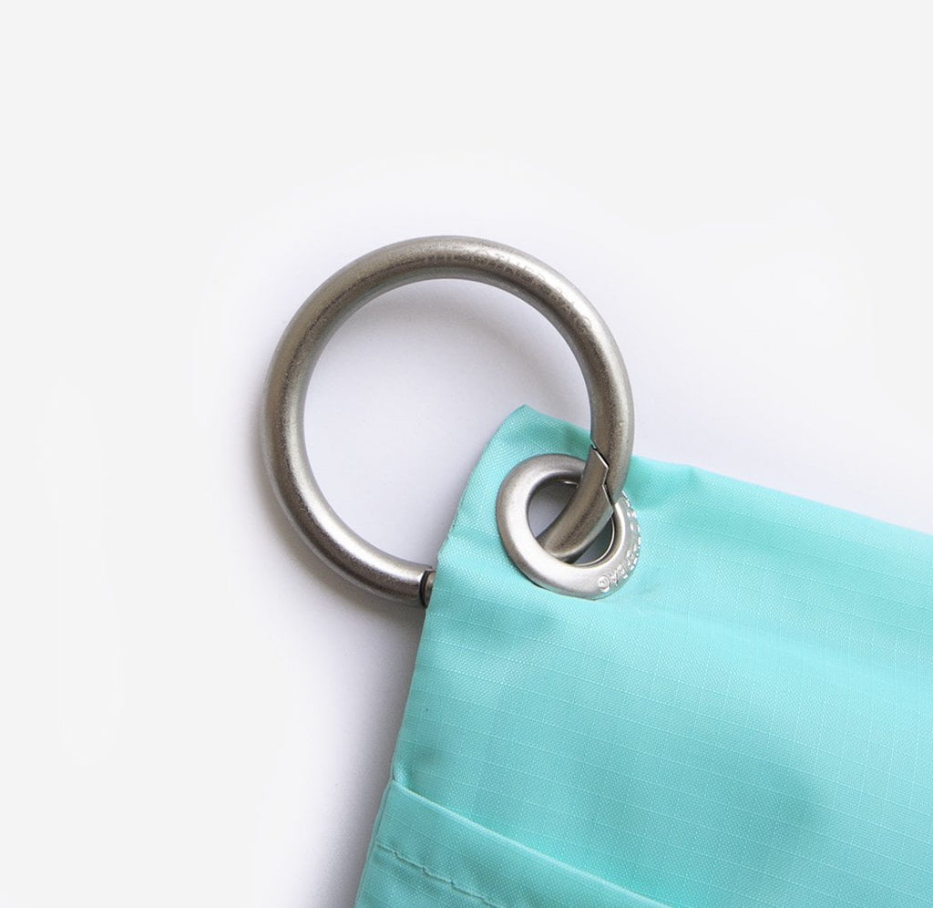 metal clip me ring attach to eco friendly shopping bag