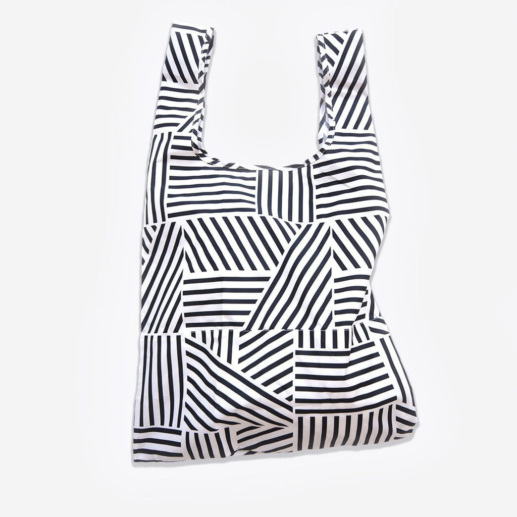 black and white eco shopping bag plastic bottles