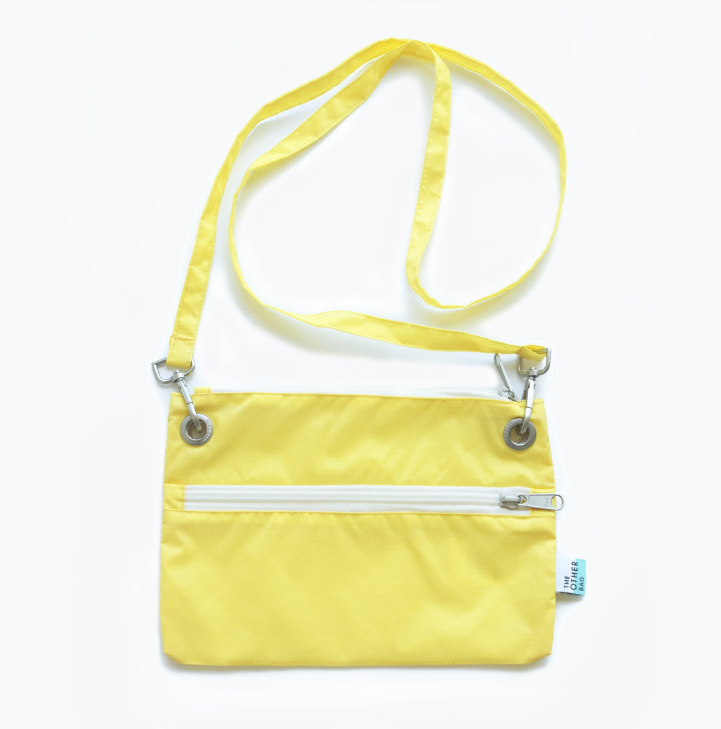 yellow sustainable eco friendly zip pouch